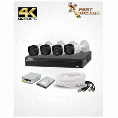 2MP - 4 UHD IP CAMERAS PACKAGE (DAHUA)