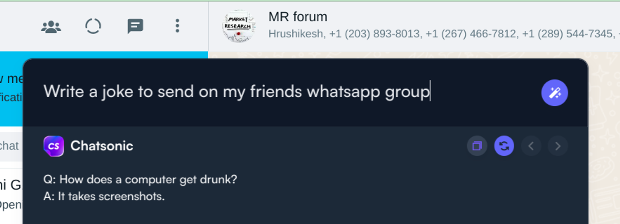 Chat Sonic Chrome Extension Whatsapp Joke - Chat Gpt Download