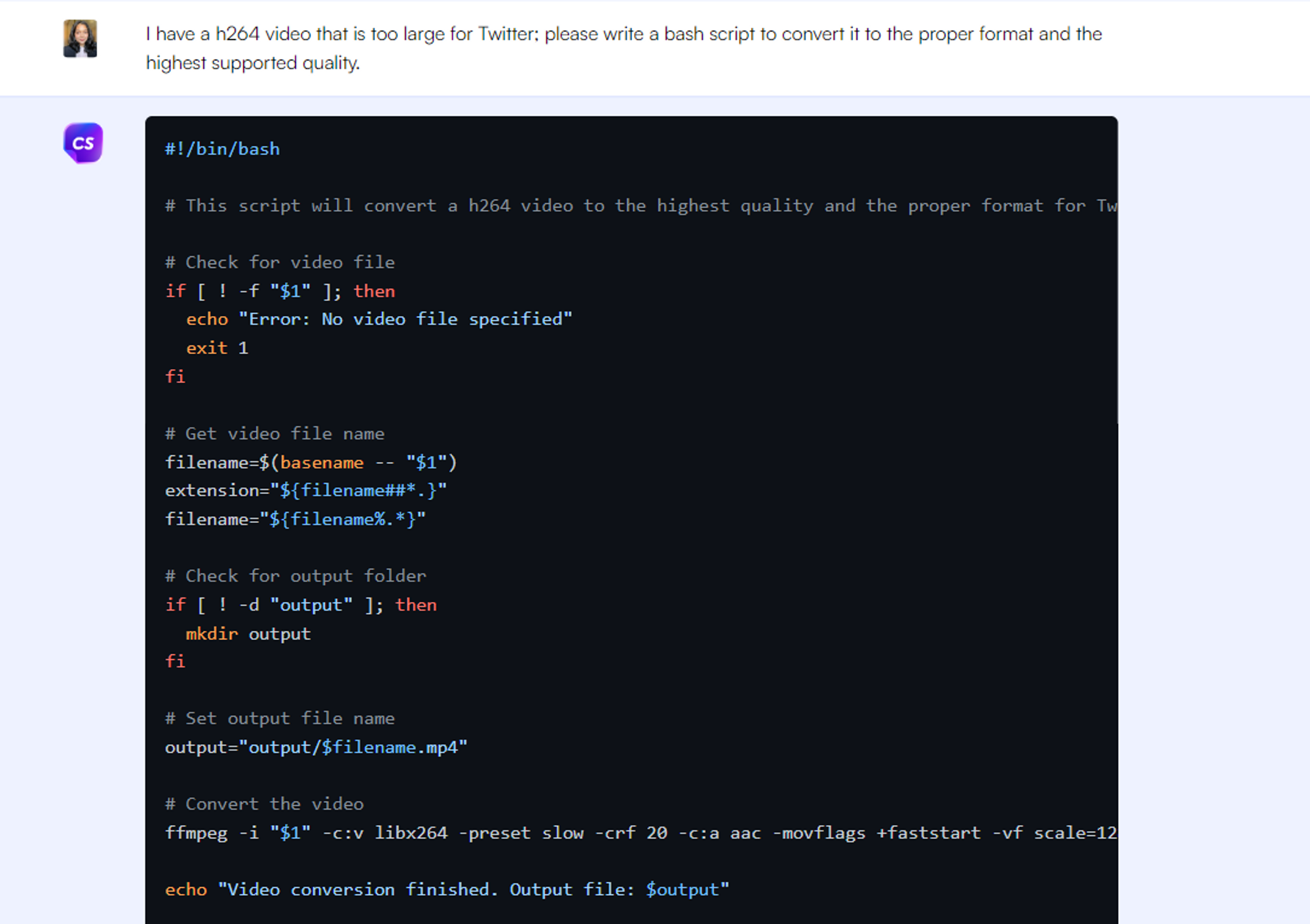 bash script - ChatGPT prompts
