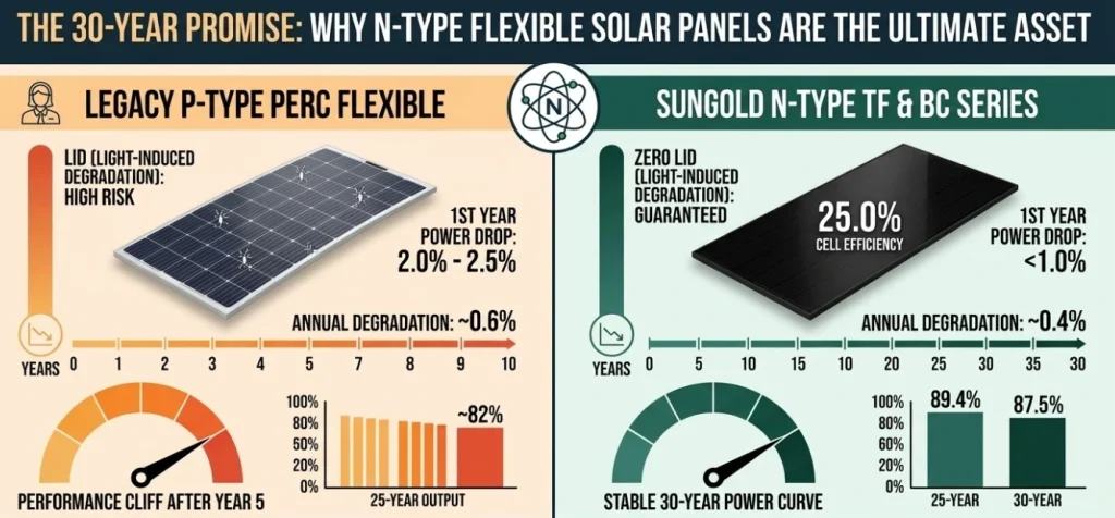 N-type flexible solar panel