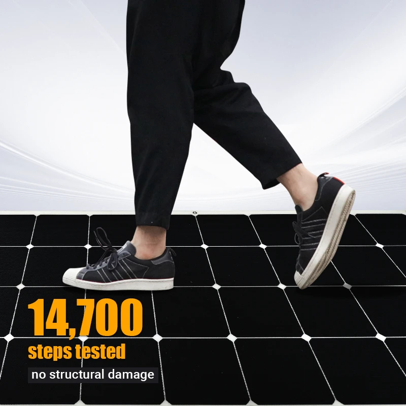 Flexible solar panel microcracks
