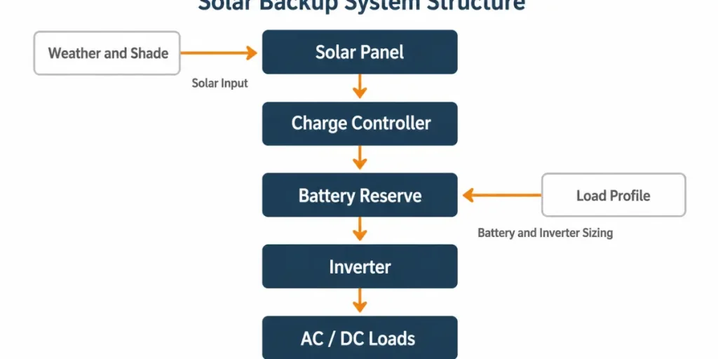 solar backup system structure